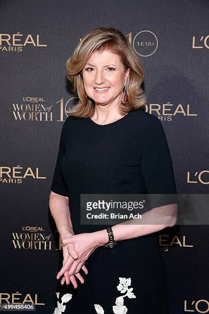Arianna Huffington attends the L'Oreal Paris Women of Worth 2015 Celebration - Arrivals at The Pierre Hotel on December 1, 2015 in New York City.
