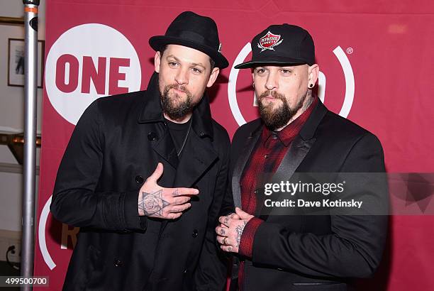 Artists Joel Madden and Benji Madden attend the ONE Campaign and s concert to mark World AIDS Day, celebrate the incredible progress thats been...