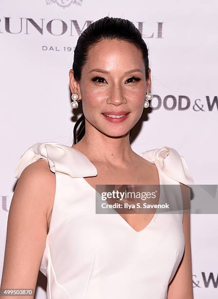 Actress Lucy Liu attends Bruno Magli Presents A Taste Of Italy Co-Hosted By Food & Wine & Scott Conant on December 1, 2015 in New York City.