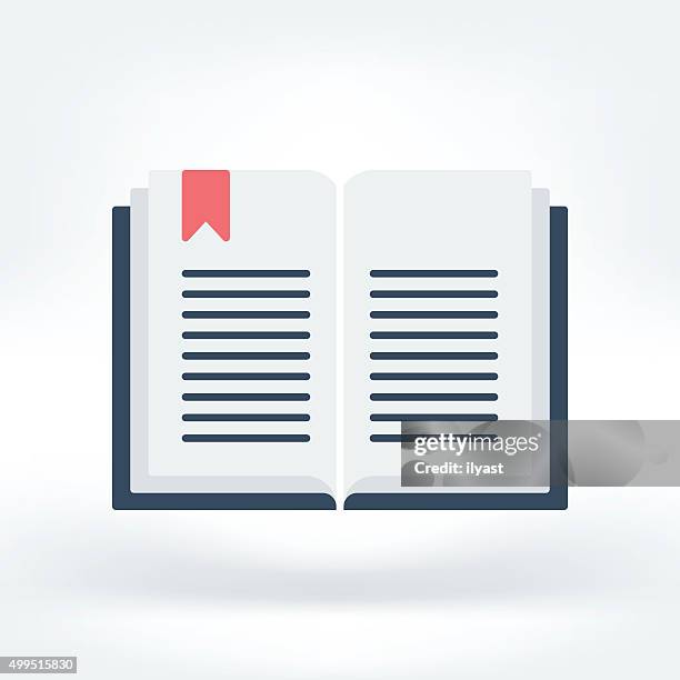 ilustraciones, imágenes clip art, dibujos animados e iconos de stock de icono de vector de icono de historia - libro abierto