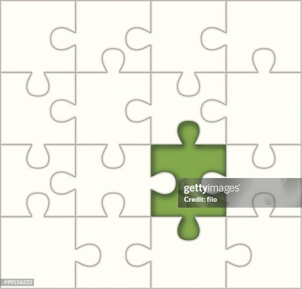 missing puzzle piece template - missing jigsaw piece stock illustrations