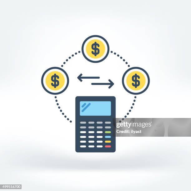 vector icon of accounting icon - addition subtraction multiplication stock illustrations