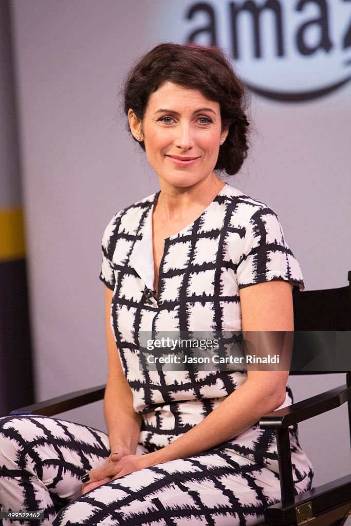 Lisa Edelstein on the Set of IMDb Asks with Host Brian Balthazar
