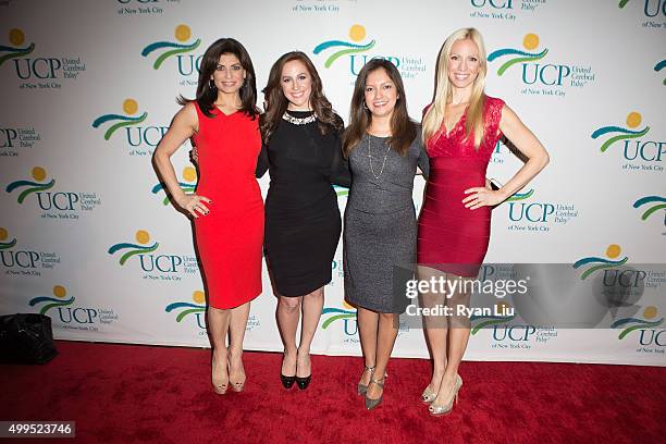 Tamsen Fadal, Teresa Priolo, Ines Rosales, and Liza Huber attend the 6th Annual UCP Of NYC Santa Project Party and auction benefiting United Cerebral...