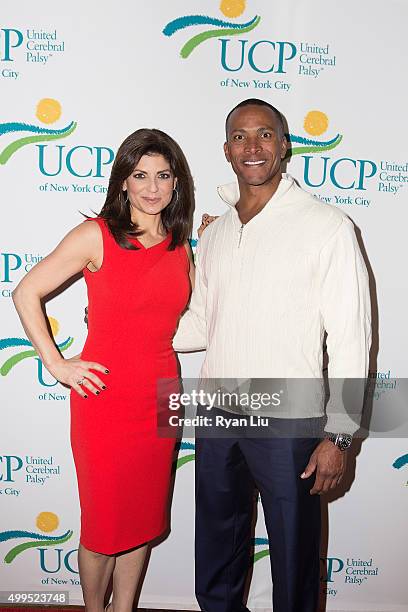 Tamsen Fadal and Mike Woods attend the 6th Annual UCP Of NYC Santa Project Party and auction benefiting United Cerebral Palsy of New York City at The...