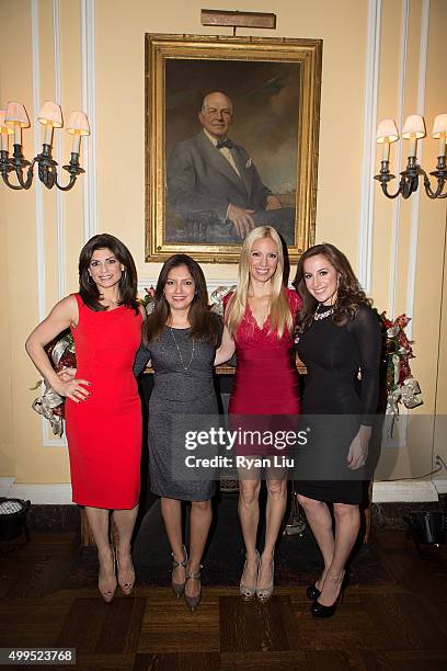 Tamsen Fadal, Ines Rosales, Liza Huber, and Teresa Priolo attend the 6th Annual UCP Of NYC Santa Project Party and auction benefiting United Cerebral...