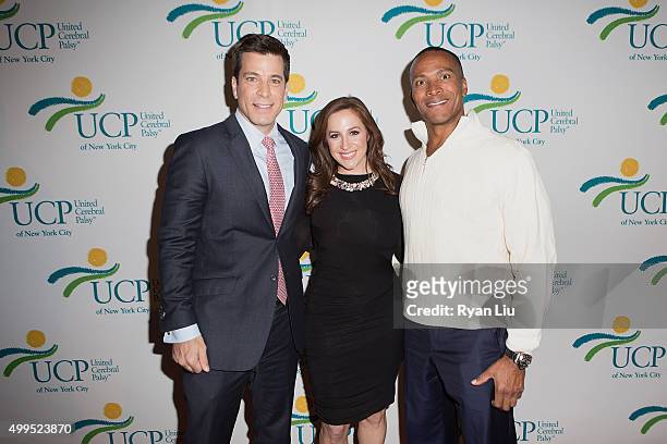 Steve lacy, Teresa Priolo, and Mike Woods attend the 6th Annual UCP Of NYC Santa Project Party and auction benefiting United Cerebral Palsy of New...