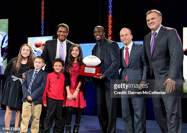 New England Patriots Devin McCourty receives the Champion Award at Champions For Children's benefitting Boston Children's Hospital at the Seaport...