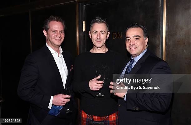 Cory Baker, Alan Cumming and Michael DeVirgilio attend Bruno Magli Presents A Taste Of Italy Co-Hosted By Food & Wine & Scott Conant on December 1,...