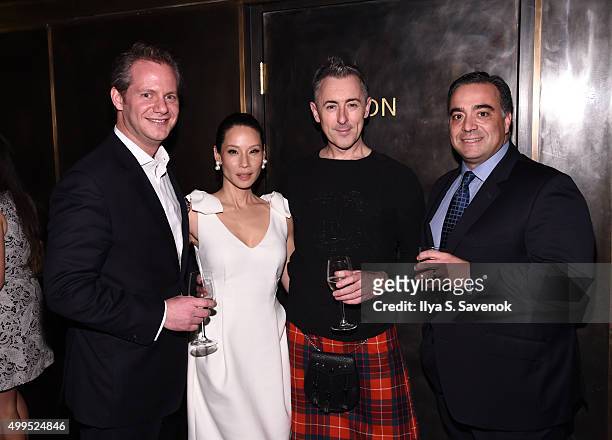 Cory Baker, Lucy Liu, Alan Cumming and Michael DeVirgilio attend Bruno Magli Presents A Taste Of Italy Co-Hosted By Food & Wine & Scott Conant on...