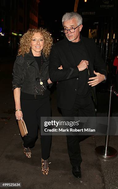 Kelly Hoppen attending the Absolutely Fabulous film Wrap party at U restaurant on December 1, 2015 in London, England.