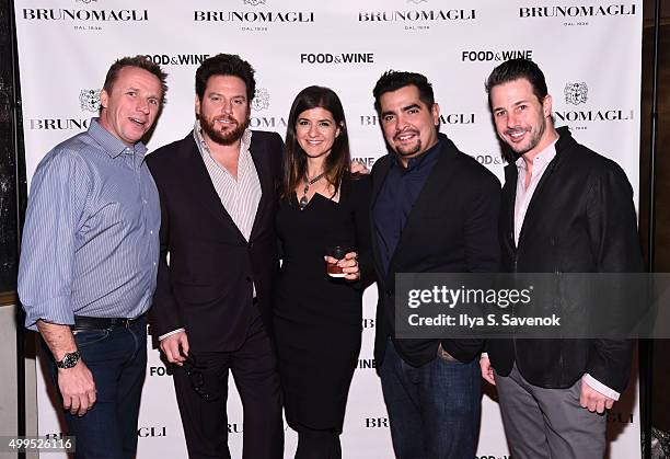 Marc Murphy, Scott Conant, Leora Kulak, Aaron Sanchez and Johnny Iuzzini attend Bruno Magli Presents A Taste Of Italy Co-Hosted By Food & Wine &...