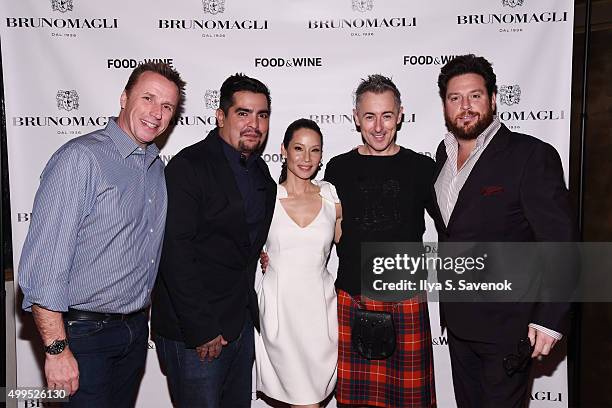 Marc Murphy, Aaron Sanchez, Lucy Liu, Alan Cumming and Scott Conant attend Bruno Magli Presents A Taste Of Italy Co-Hosted By Food & Wine & Scott...