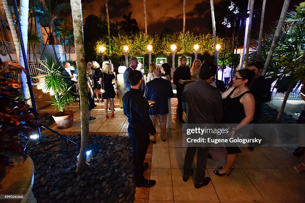 Celebrity Artists John Armleder, Domingo Zapata, Bill Claps, David Noonan And The Lovely Mariella Agois Come Together For An Evening Of Art & Philanthropy At Private Palm Island Home With Miami Designer Yara Bashoor And VIP Guests
