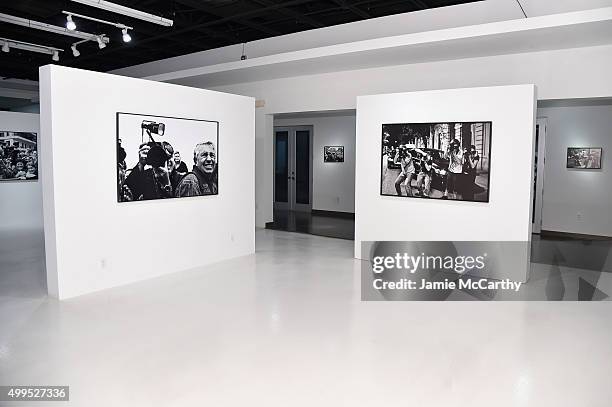 General view of the atmosphere at the Opening of Lenny Kravitz FLASH Photography Exhibition at Miami Design District on December 1, 2015 in Miami,...