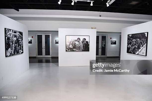 General view of the atmosphere at the Opening of Lenny Kravitz FLASH Photography Exhibition at Miami Design District on December 1, 2015 in Miami,...