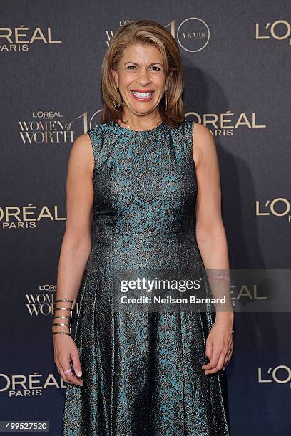 News anchor Hoda Kotb attends the L'Oreal Paris Women of Worth 2015 Celebration - Arrivals at The Pierre Hotel on December 1, 2015 in New York City.