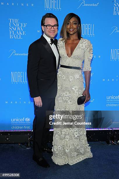 Patina Miller and Naeem Khan attend the 11th Annual UNICEF Snowflake Ball Honoring Orlando Bloom, Mindy Grossman And Edward G. Lloyd at Cipriani,...