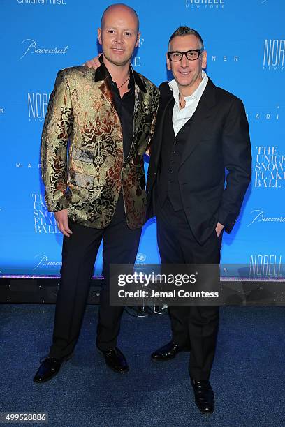Andy Sheldon and guest attend the 11th Annual UNICEF Snowflake Ball Honoring Orlando Bloom, Mindy Grossman And Edward G. Lloyd at Cipriani, Wall...