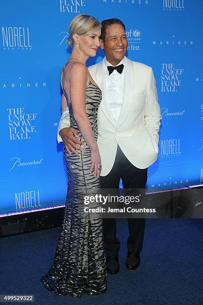 Hilary Gumbel and Bryant Gumbel attend the 11th Annual UNICEF Snowflake Ball Honoring Orlando Bloom, Mindy Grossman And Edward G. Lloyd at Cipriani,...