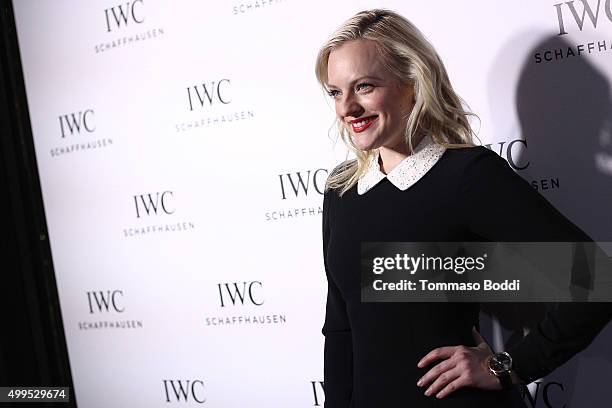 Actress Elisabeth Moss attends the IWC Schaffhausen celebrates Rodeo Drive grand opening held at IWC Shaffhausen on December 1, 2015 in Beverly...