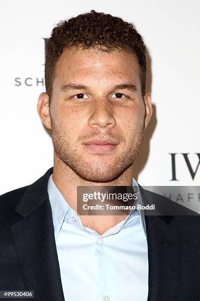 Basketball player Blake Griffin attends the IWC Schaffhausen celebrates Rodeo Drive grand opening held at IWC Shaffhausen on December 1, 2015 in...