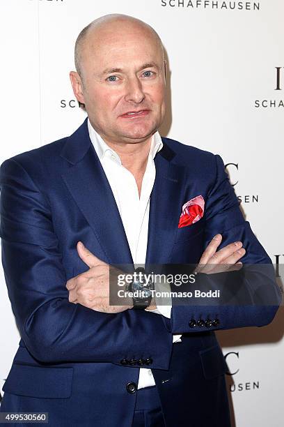 Schaffhausen CEO Georges Kern attends the IWC Schaffhausen celebrates Rodeo Drive grand opening held at IWC Shaffhausen on December 1, 2015 in...