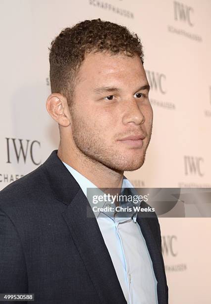 Basketball player Blake Griffin attends IWC Schaffhausen Rodeo Drive Flagship Boutique Opening on December 1, 2015 in Beverly Hills, California.