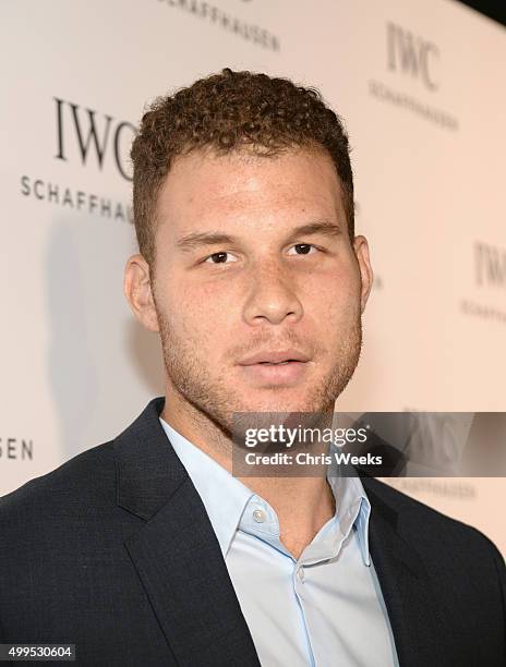 Basketball player Blake Griffin attends IWC Schaffhausen Rodeo Drive Flagship Boutique Opening on December 1, 2015 in Beverly Hills, California.