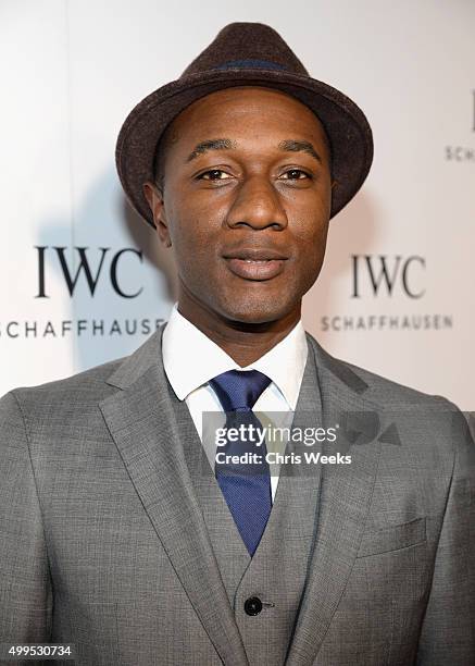 Recording artist Aloe Blacc attends IWC Schaffhausen Rodeo Drive Flagship Boutique Opening on December 1, 2015 in Beverly Hills, California.