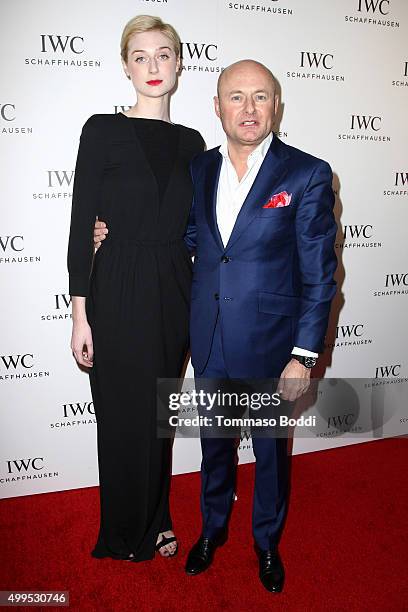 Actress Elizabeth Debicki and IWC Schaffhausen CEO Georges Kern attend the IWC Schaffhausen celebrates Rodeo Drive grand opening held at IWC...