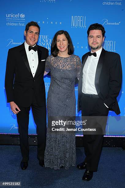 Jamie Jimenez, Michelle Klein, and Fabrice Klein attend the 11th Annual UNICEF Snowflake Ball Honoring Orlando Bloom, Mindy Grossman And Edward G....
