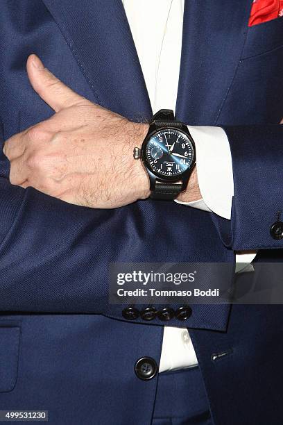 Schaffhausen CEO Georges Kern, watch detail, attends the IWC Schaffhausen celebrates Rodeo Drive grand opening held at IWC Shaffhausen on December 1,...