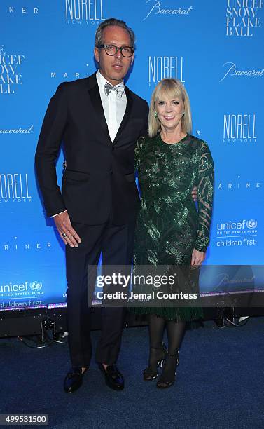 Tim Quinn and Carol Hamilton attend the 11th Annual UNICEF Snowflake Ball Honoring Orlando Bloom, Mindy Grossman And Edward G. Lloyd at Cipriani,...