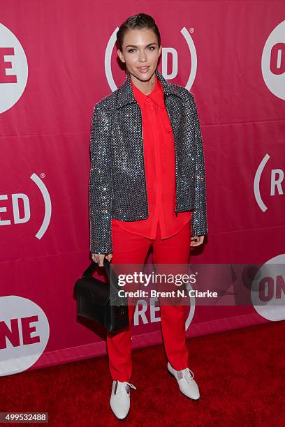 Actress Ruby Rose attends ONE and 's "It Always Seems Impossible Until It Is Done" event held at Carnegie Hall on December 1, 2015 in New York City.