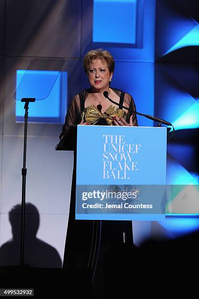 President & CEO, U.S. Fund for UNICEF Caryl Stern attends the 11th Annual UNICEF Snowflake Ball Honoring Orlando Bloom, Mindy Grossman And Edward G....