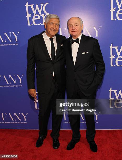 Joe Ouaknine, Chairman Titan Industries, Inc and Jim Issler, CEO H.H. Brown Shoe Company attend the 76th Annual Two Ten Footwear Foundation dinner...