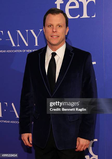 Auctioneer Paul Zekos attends the 76th Annual Two Ten Footwear Foundation dinner and awards on December 1, 2015 in New York City.