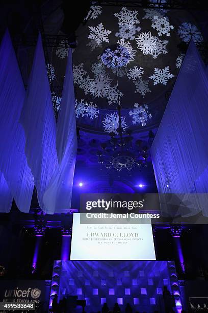 General view at the 11th Annual UNICEF Snowflake Ball Honoring Orlando Bloom, Mindy Grossman And Edward G. Lloyd at Cipriani, Wall Street on December...