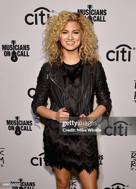 Singer Tori Kelly attends Musicians On Call Rock The Room Tour at Greystone Manor on December 1, 2015 in West Hollywood, California. Musicians On...