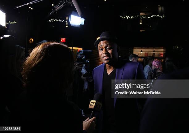 Wayne Brady attends the opening night press reception for Wayne Brady opening in 'Kinky Boots' at the Paramount Bar and Grill on December 1, 2015 in...