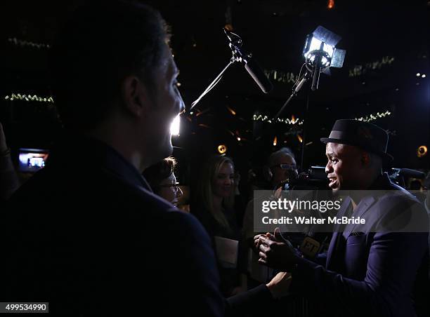 Wayne Brady attends the opening night press reception for Wayne Brady opening in 'Kinky Boots' at the Paramount Bar and Grill on December 1, 2015 in...