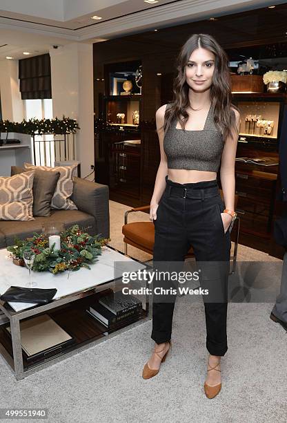 Actress Emily Ratajkowski attends IWC Schaffhausen Rodeo Drive Flagship Boutique Opening on December 1, 2015 in Beverly Hills, California.