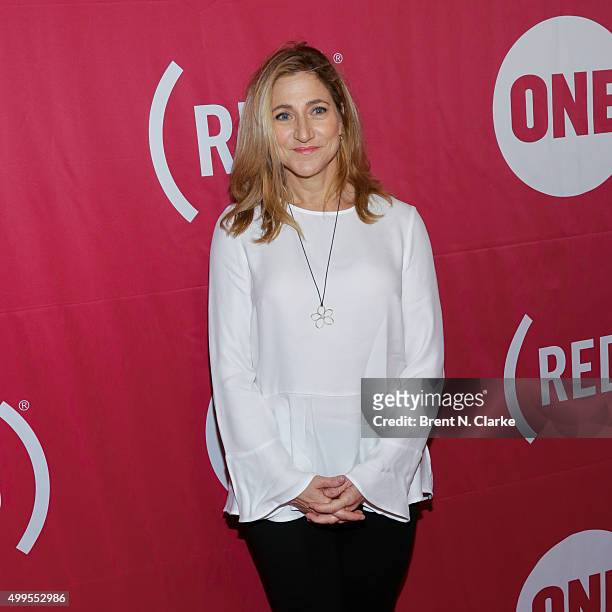 Actress Edie Falco attends ONE and 's "It Always Seems Impossible Until It Is Done" event held at Carnegie Hall on December 1, 2015 in New York City.