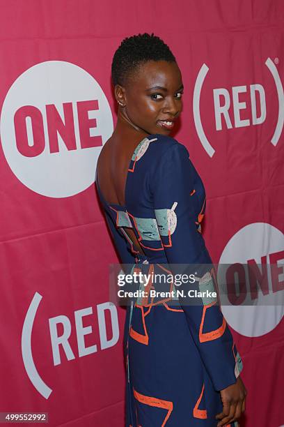 Actress Danai Gurira attends ONE and 's "It Always Seems Impossible Until It Is Done" event held at Carnegie Hall on December 1, 2015 in New York...