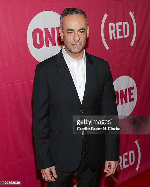 Designer Francisco Costa attends ONE and 's "It Always Seems Impossible Until It Is Done" event held at Carnegie Hall on December 1, 2015 in New York...