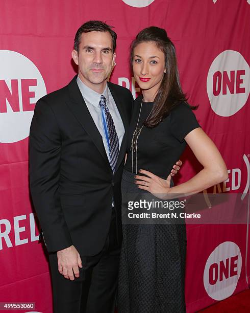 Actor Paul Schneider and guest attend ONE and 's "It Always Seems Impossible Until It Is Done" event held at Carnegie Hall on December 1, 2015 in New...