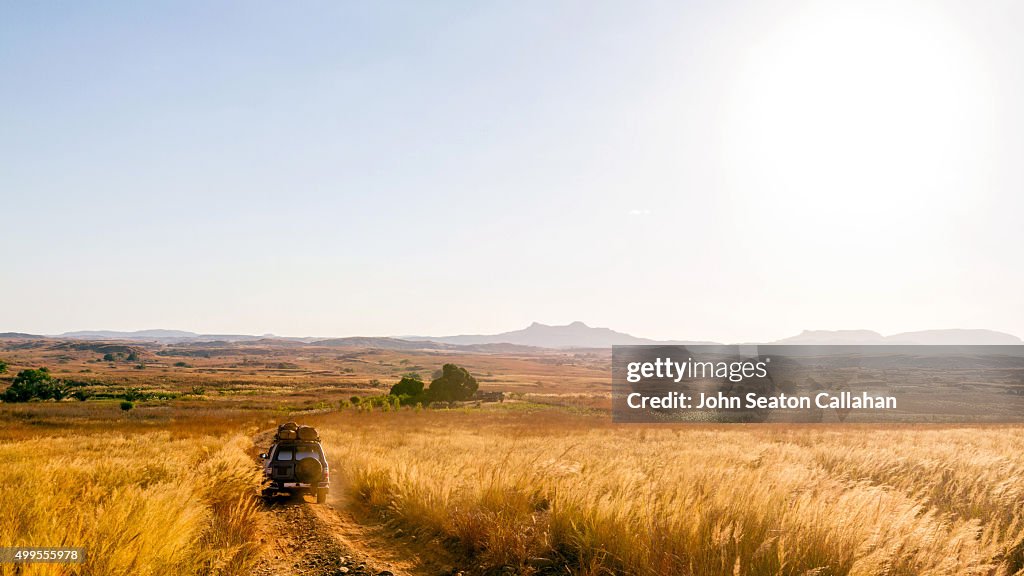 Driving in western Madagascar