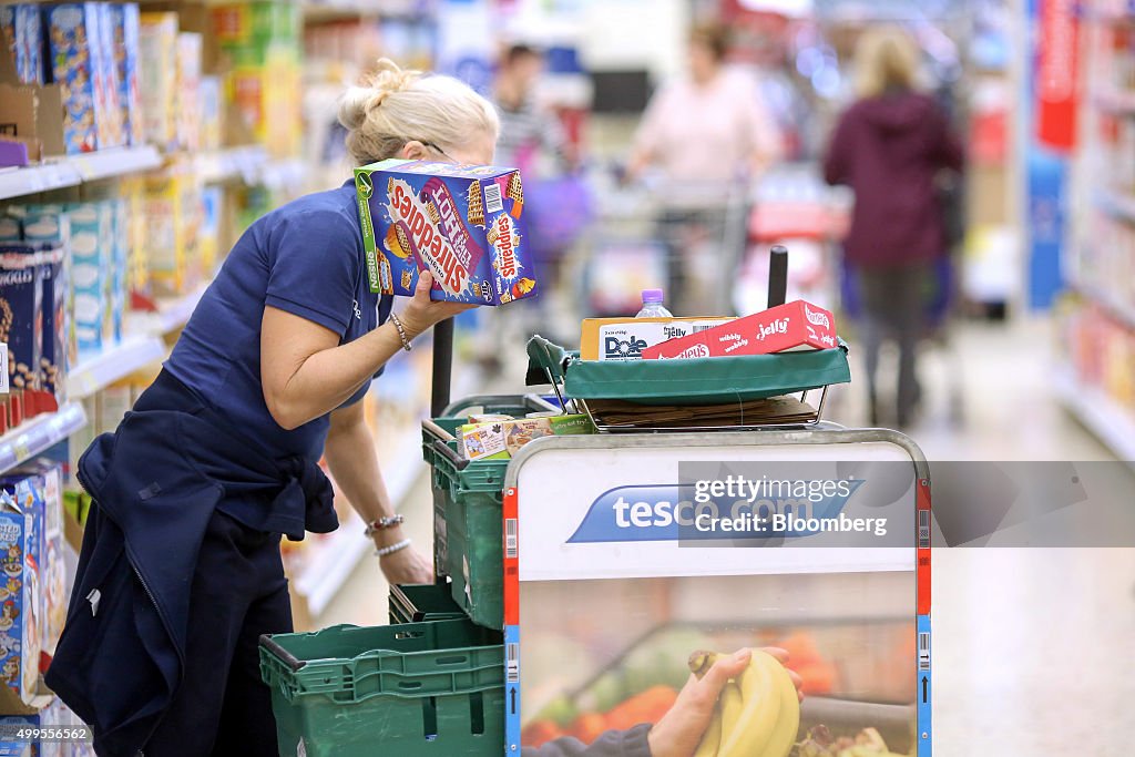 Inside A Tesco Plc Supermarket As Shoppers Prepare For Christmas