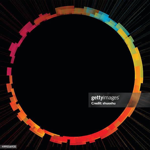 abstract colorful circle background - effortless experience stock illustrations